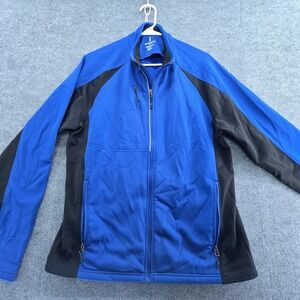 Elevate Sport Men's Large Blue Black Full Zip Running Track Jacket